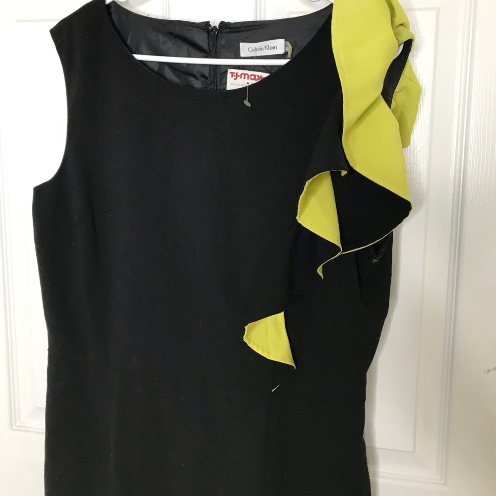 Black And Lime Green Dress